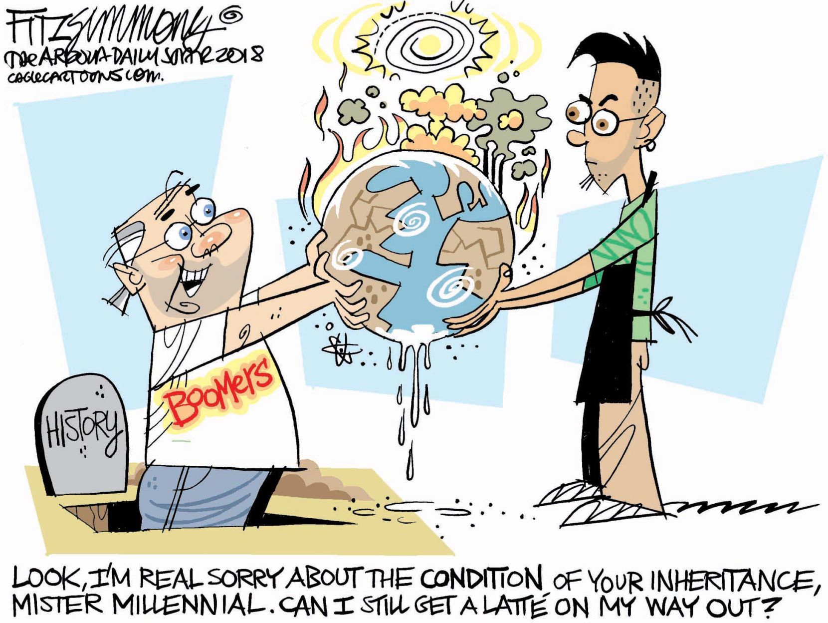 Daily Fitz Cartoon: Millennial gift